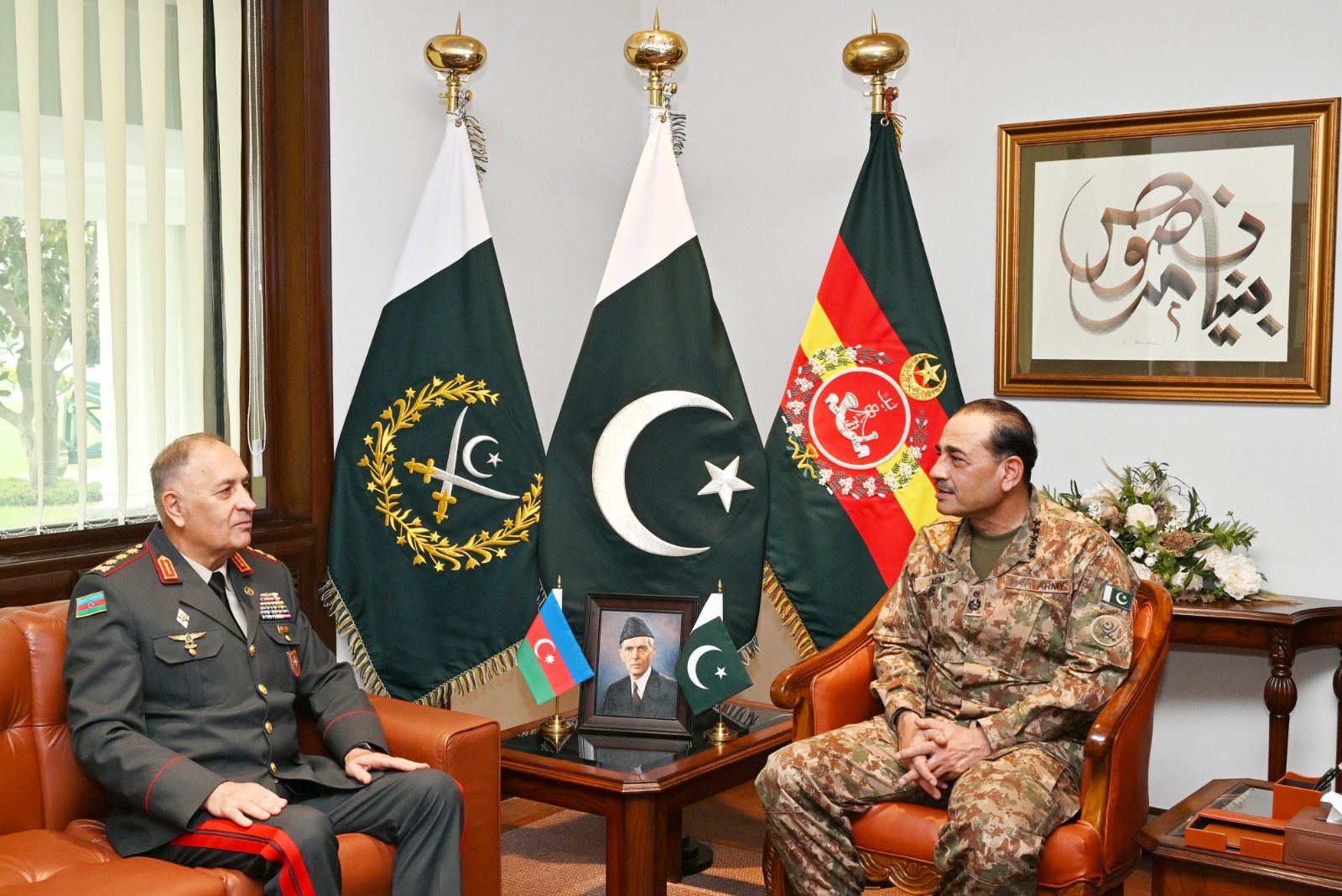 First Deputy Minister of Defence and Chief of the General Staff of the Azerbaijan Army, called on Field Marshal Syed Asim Munir, NI (M), Chief of Army Staff: ISPR