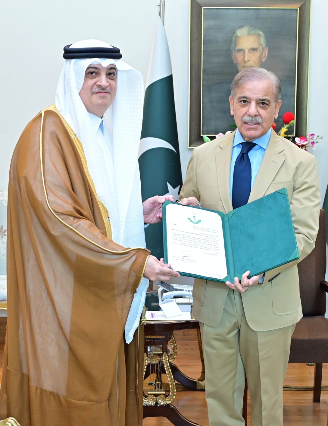 Saudi Arabia Ambassador handed over to the Prime Minister a signed invitation letter from His Royal Highness Crown Prince