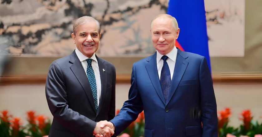 Prime Minister Shehbaz Sharif Meets Russian President Vladimir Putin in Beijing