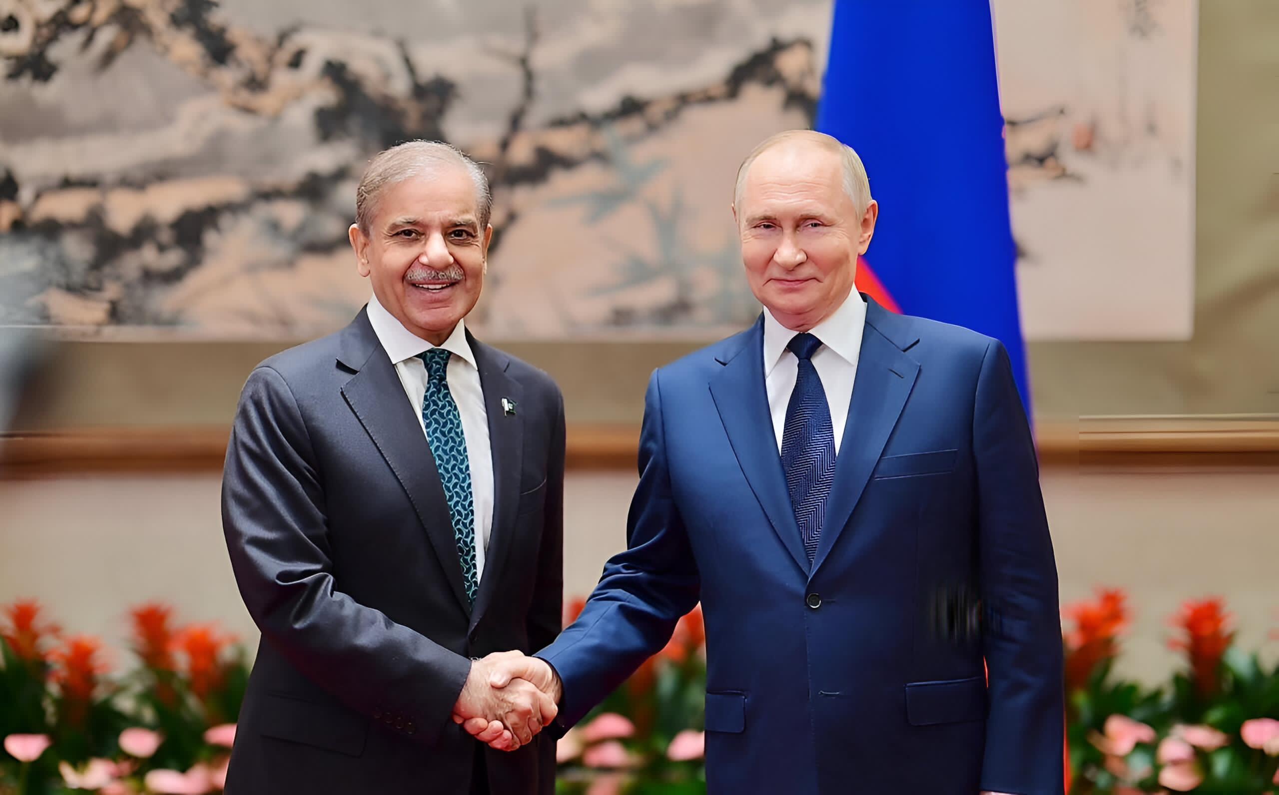 Prime Minister Shehbaz Sharif Meets Russian President Vladimir Putin in Beijing