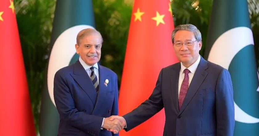 Prime Minister Shehbaz Sharif Meets Chinese Premier Li Qiang in Beijing