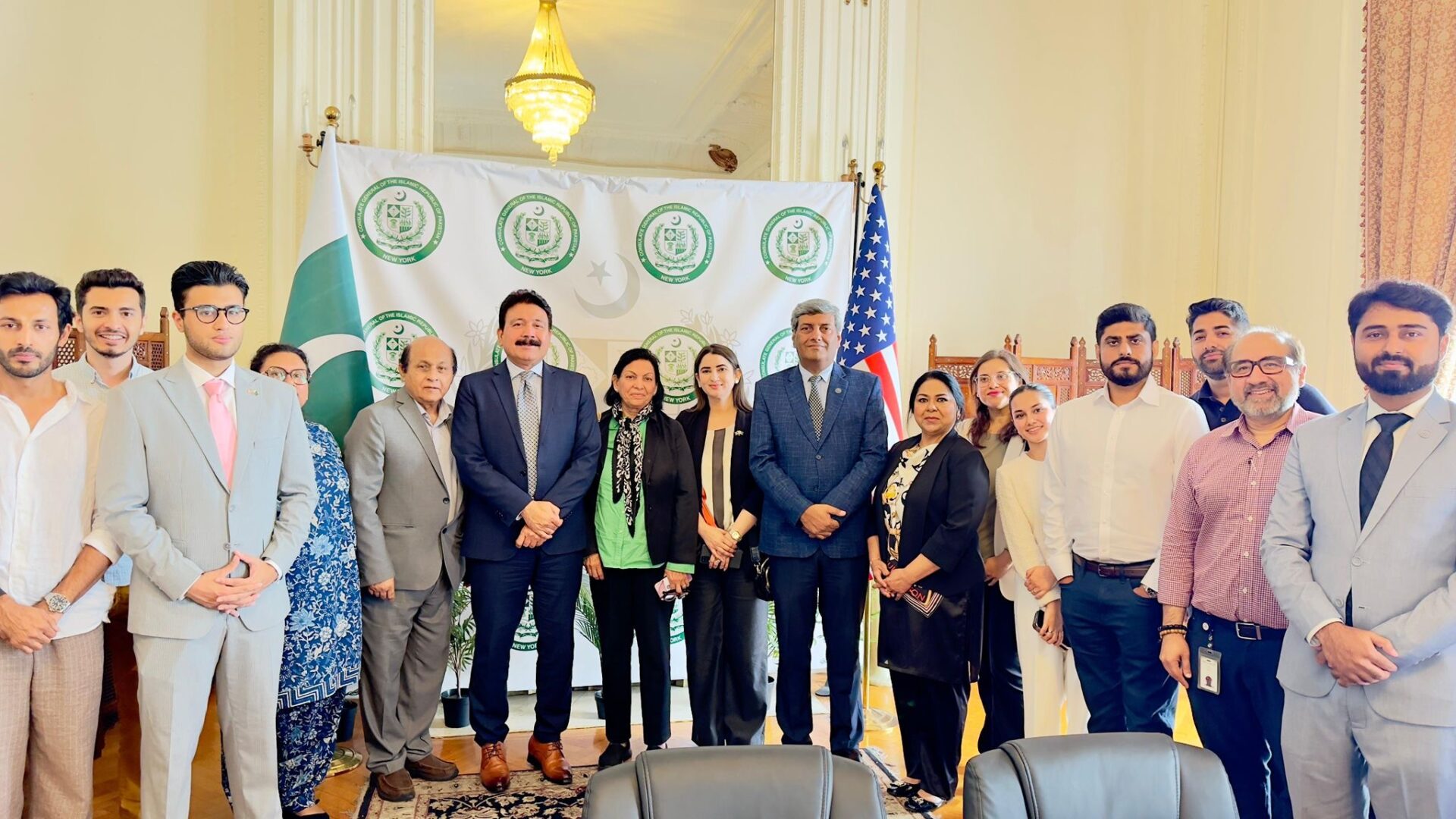 *Consulate General of Pakistan, New York* ***** *Press Release* *Consulate General Hosts NUST Delegation, Engages Pakistani Diaspora in New York; Strategic MoU Signed with Emaago* The Consulate General of Pakistan in New York, in collaboration with the National University of Sciences & Technology (NUST), hosted a community networking session at the Consulate premises, bringing together leading members of the Pakistani diaspora, academia, and business community. His Excellency Ambassador of Pakistan to the United States, Mr. Rizwan Saeed Shaikh, in his remarks, underscored the critical role of academia in Pakistan’s socioeconomic progress. He highlighted the Embassy and Consulates’ commitment to supporting academic institutions like NUST in fostering innovation, research, and human capital development. He commented NUST’s contributions as a premier center of excellence, noting that the university is playing a pivotal role in equipping Pakistan’s youth to meet global challenges. The event featured a presentation by Pro Rector of NUST, Dr. Rizwan Riaz, who briefed the audience on NUST’s key development efforts, research ecosystem, and transformative initiatives. He emphasized the university’s focus on aligning with international standards, fostering industry-academia partnerships, and expanding opportunities for deserving students through scholarships and diaspora support. Consul General of Pakistan in New York, Mr. Aamer Ahmed Atozai, in his closing remarks, reiterated the Consulate’s role in building bridges between Pakistan’s leading academic institutions and the diaspora community in the United States. He stressed that the Consulate General stands ready to facilitate partnerships and create linkages that help strengthen Pakistan’s education sector, innovation capacity, and global competitiveness. A highlight of the evening was the signing of a Memorandum of Understanding (MoU) between NUST and Emaago, a global tech company operating at the intersection of Cyber and Artificial Intelligence. The MoU was signed by Mr. Hasham Masood, Strategic Advisor at Emaago, and Ms. Arooba Gilani on behalf of NUST. Under this agreement, Emaago committed to supporting NUST through scholarships and internship opportunities, designed to provide deserving students with access to quality education and pathways into professional employment. New York 16 September 2025 The pakistan times 
