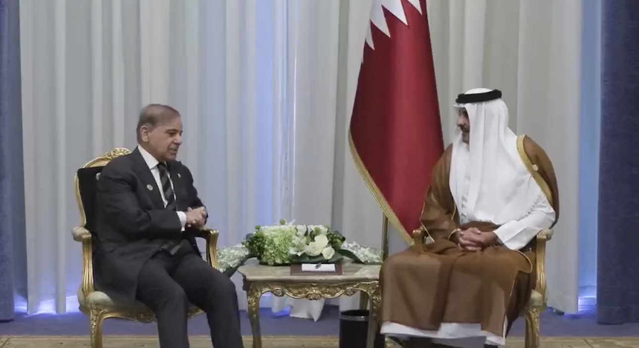 Prime Minister Muhammad Shehbaz Sharif met with His Highness Sheikh Tamim bin Hamad Al Thani, the Amir of Qatar