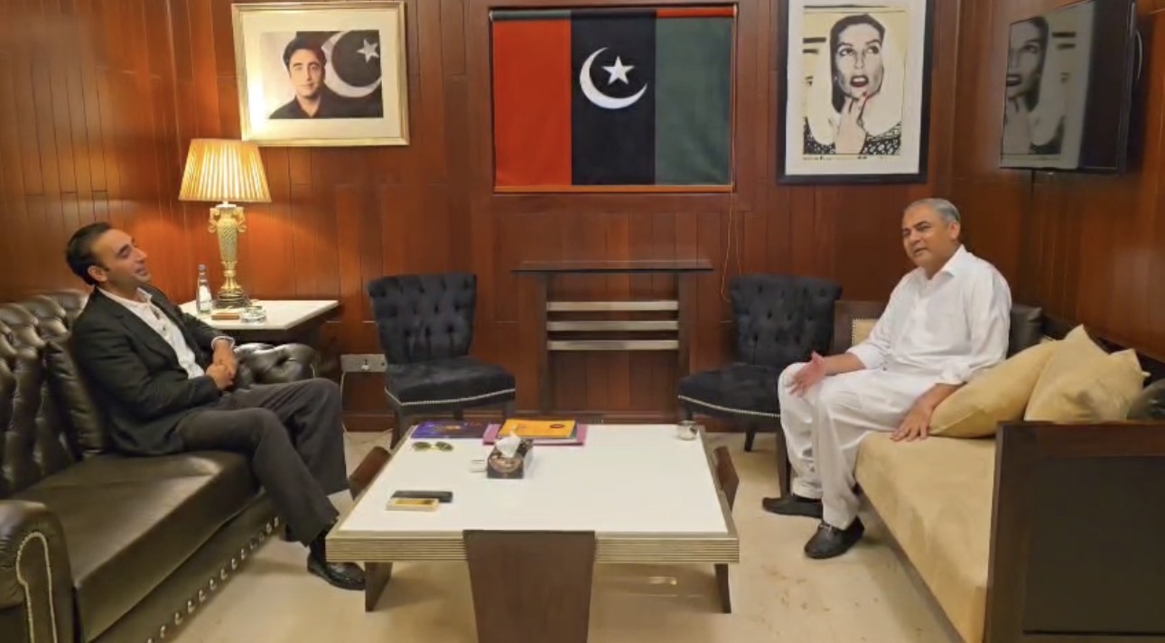 Interior Minister Mohsin Naqvi Calls on Chairman Bilawal Bhutto Zardari at Bilawal House