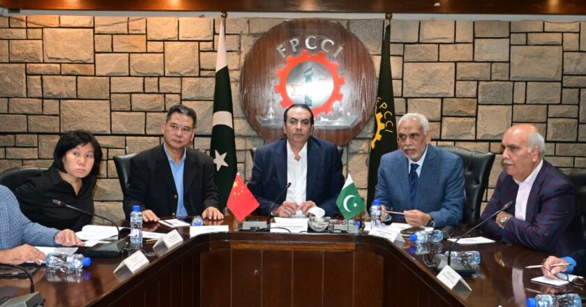 Chinese Business Delegation Visits FPCCI President’s Office to Enhance Industrial Cooperation