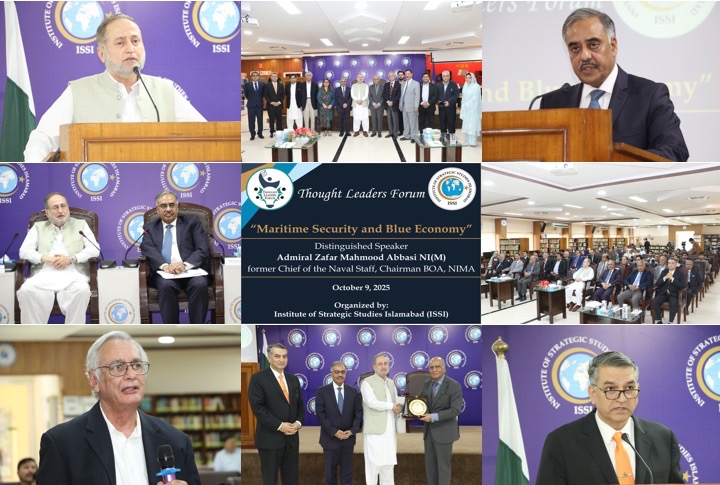 ISSI Hosts Former Naval Chief Admiral (R) Zafar Mahmood Abbasi for Thought Leaders Forum on “Maritime Security and Blue Economy”