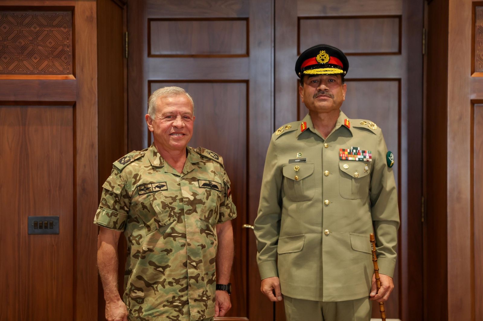 COAS Calls on His Majesty King Abdullah II of Jordan; Reaffirms Commitment to Strengthen Defence Ties