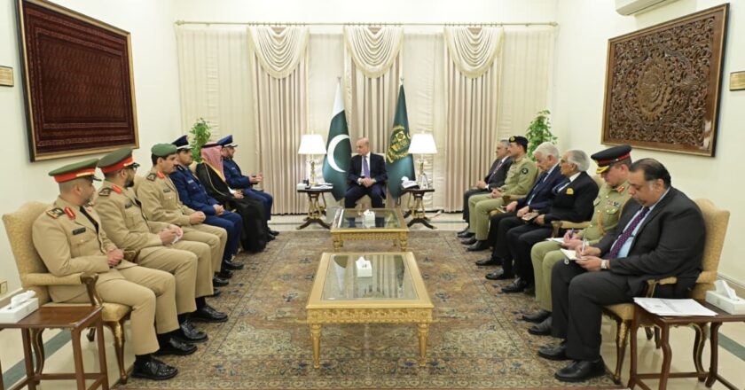Prime Minister Shehbaz Sharif Receives Chief of General Staff of Saudi Armed Forces at PM House