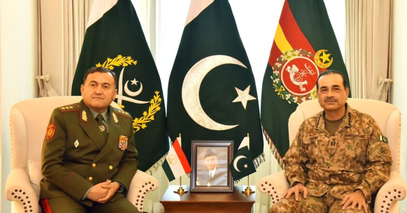 Minister of Defence of Tajikistan, called on Field Marshal Syed Asim Munir, NI (M), HJ, Chief of Army Staff: ISPR