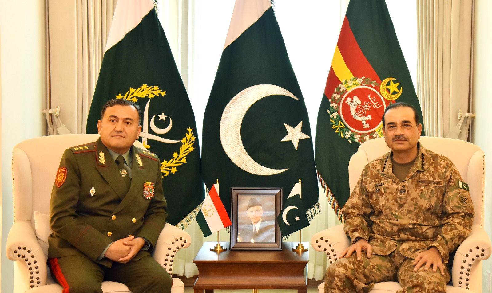 Minister of Defence of Tajikistan, called on Field Marshal Syed Asim Munir, NI (M), HJ, Chief of Army Staff: ISPR