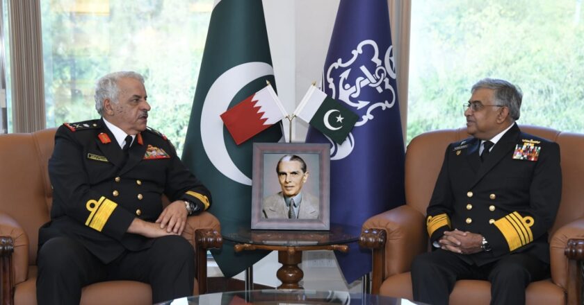 COMMANDER ROYAL BAHRAIN NAVAL FORCE MEETS CHIEF OF THE NAVAL STAFF AT NAVAL HEADQUARTERS