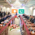 Delegation level meeting between Prime Minister Shehbaz Sharif and Kyrgyz President Sadyr Zhaparov