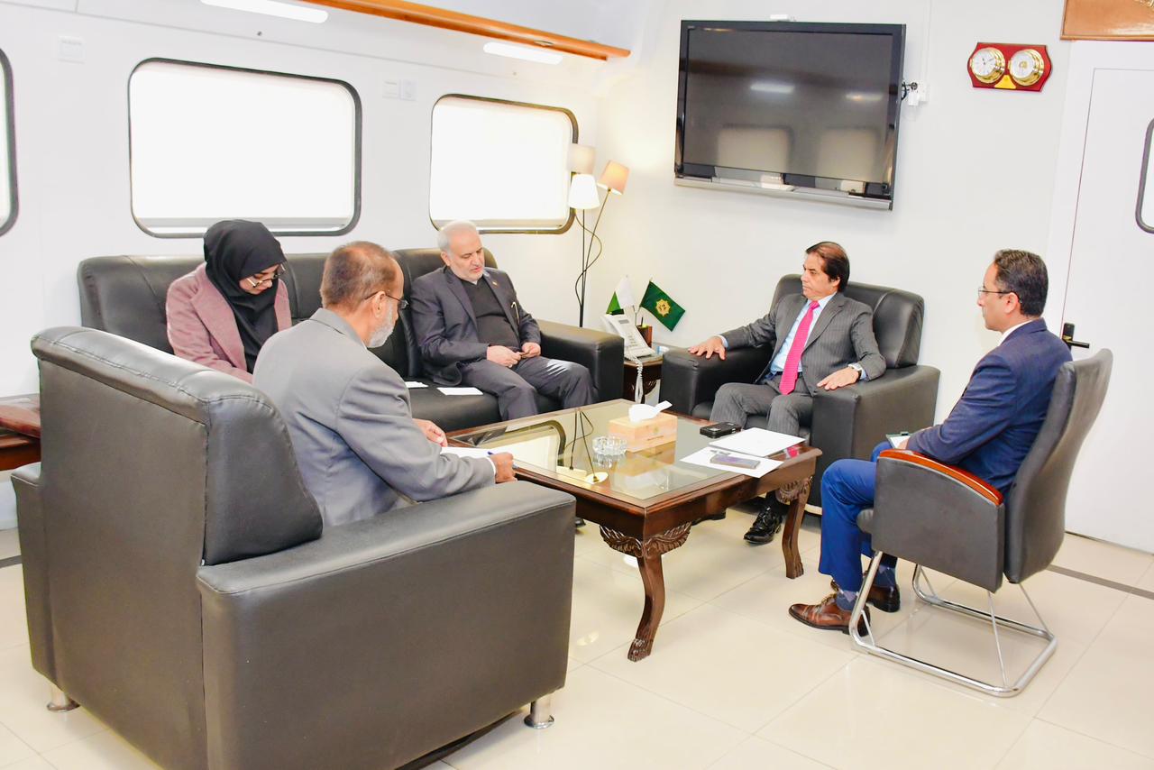 Iranian Ambassador Dr. Reza Amiri Moghaddam calls on Federal Minister for Railways Muhammad Hanif Abbasi