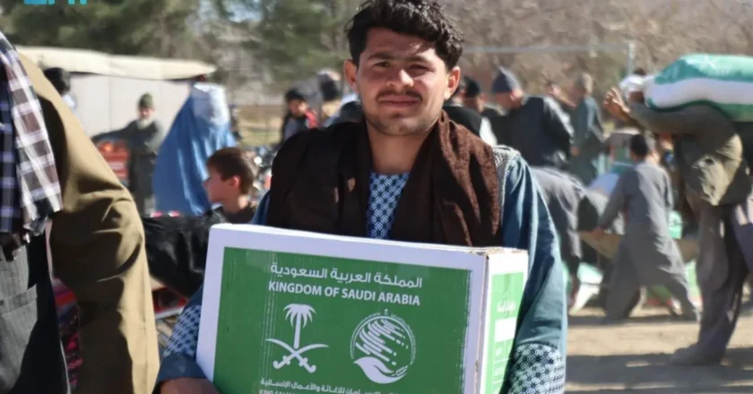 KSrelief Distributes 520 Food Baskets to Needy Families in Afghanistan’s Faryab Province