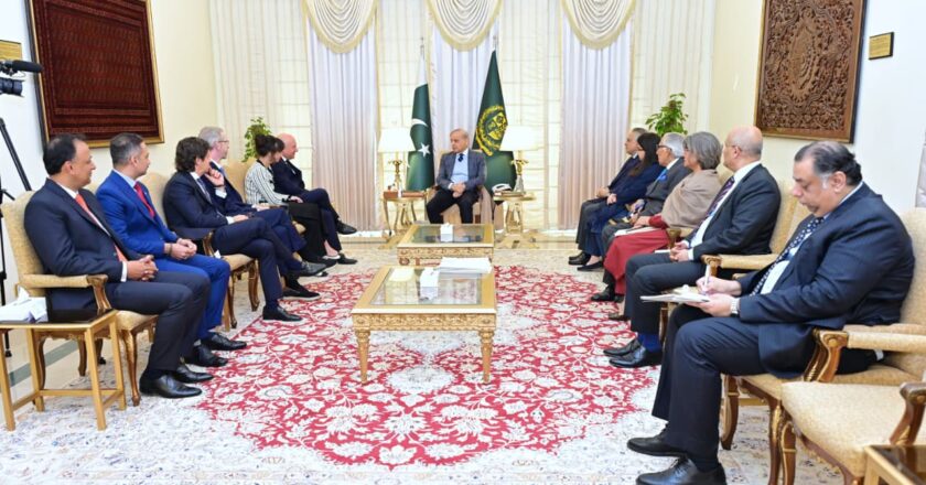 Prime Minister Muhammad Shehbaz Sharif meets a delegation from Ericsson led by President Patrick Johansson