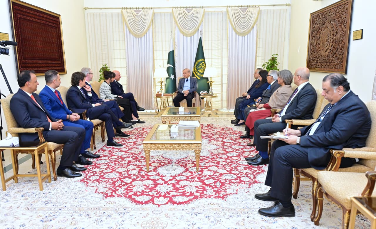 Prime Minister Muhammad Shehbaz Sharif meets a delegation from Ericsson led by President Patrick Johansson