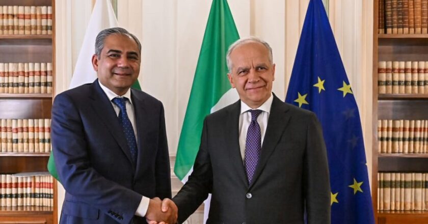 Federal Interior Minister Mohsin Naqvi Meets His Italian Counterpart Matteo Piantedosi