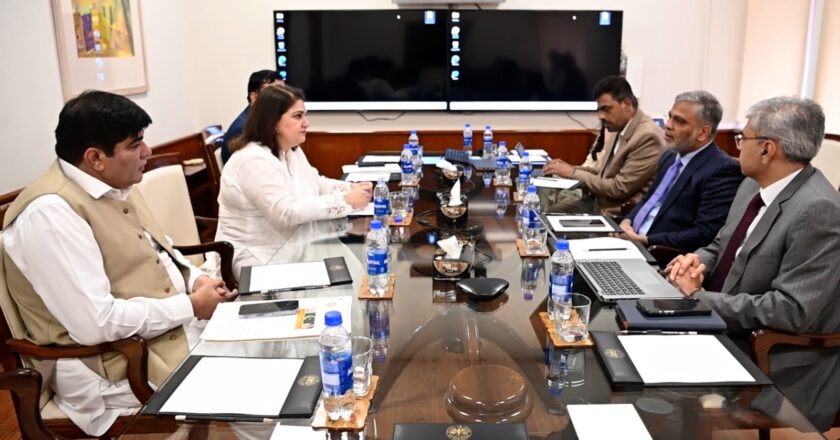 چیئرپرسن بی آئی ایس پی سینیٹر روبینہ خالد کی کراچی میں ڈپٹی گورنر اسٹیٹ بینک آف پاکستان سلیم اللہ سے ملاقات
