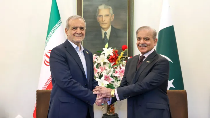 Prime Minister Muhammad Shehbaz Sharif held a telephone conversaiton with His Excellency Dr. Masoud Pezeshkian, President of the Islamic Republic of Iran