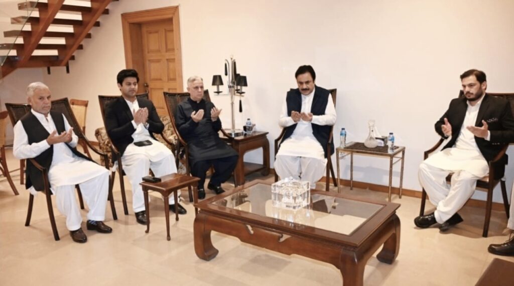 Deputy Chairman Senate, Syedal Khan Nasir, visited the residence of renowned social figure Malik Ikhlaq Ahmed in Islamabad to offer his condolences and recite Fateha