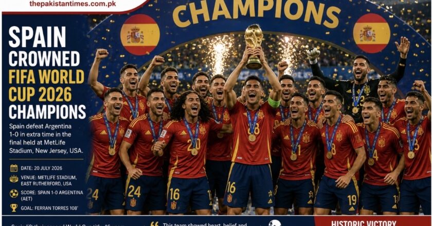 Spain Crowned FIFA World Cup 2026 Champions After Defeating Argentina in Historic Final