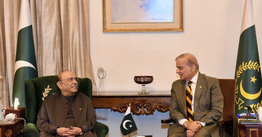 Prime Minister Shehbaz Sharif Meets President Zardari at Aiwan-e-Sadr