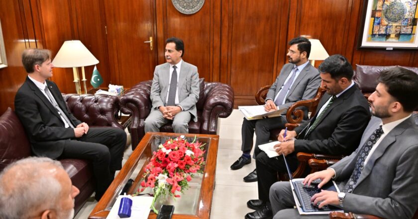 Meeting of the Speaker of the National Assembly Sardar Ayaz Sadiq with Member of the European Parliament Ondřej Dostal at the Parliament House.