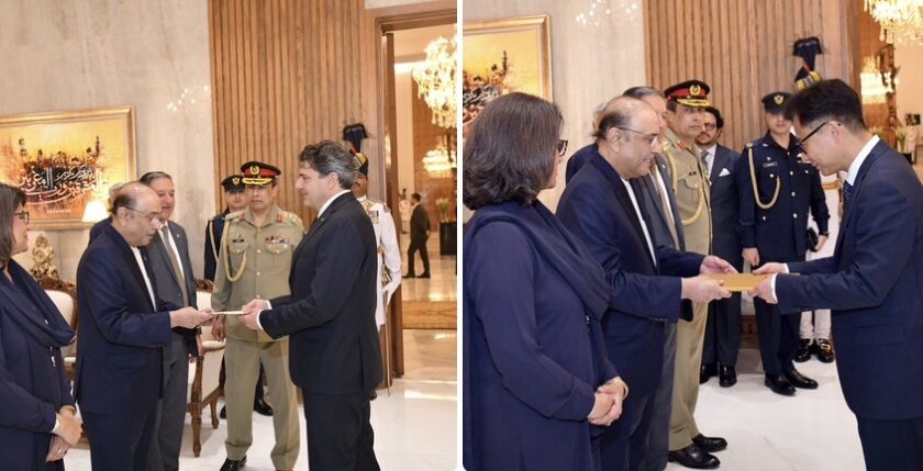 President Zardari Receives Credentials of Italian, South Korean Ambassadors-designate
