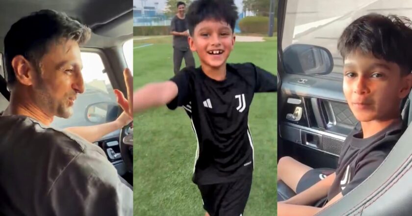 Shoaib Malik Son’s Cute Football Challenge to Father Gets Praise