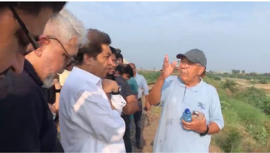 Federal Minister Inspects Collapsed Bridge and Damaged Railway Track Near Missan Kalar