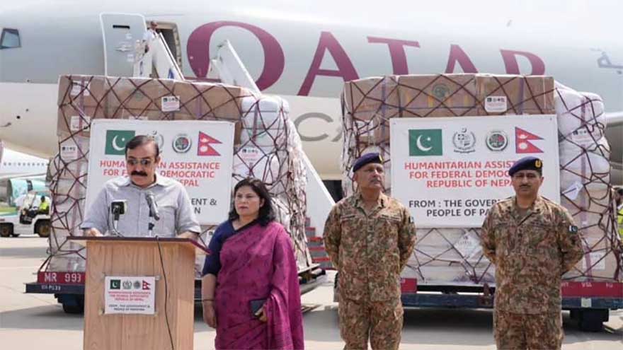 Pakistan sends 100 tonnes of humanitarian aid to flood-hit Nepal