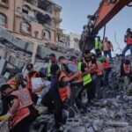 Children among 20 killed in Gaza building collapse, nearly 100 feared trapped