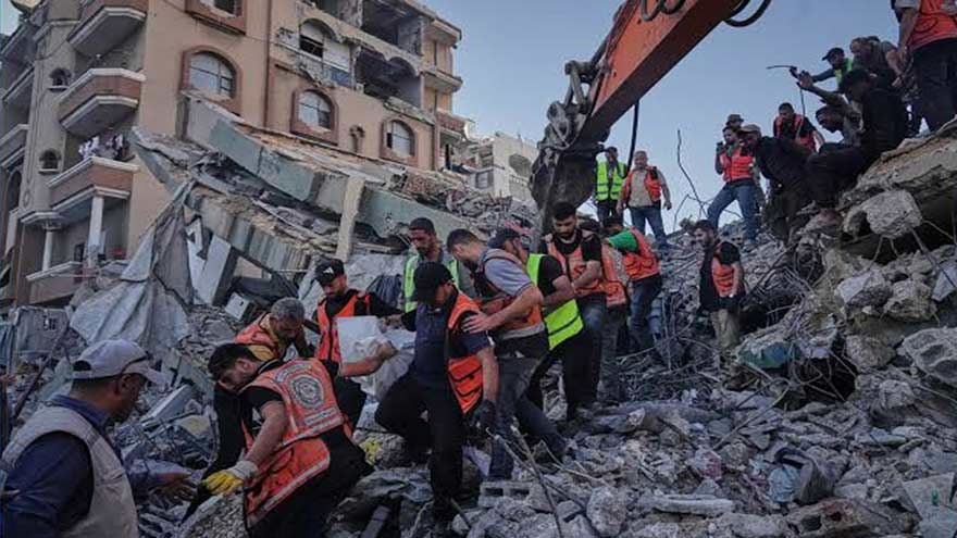 Children among 20 killed in Gaza building collapse, nearly 100 feared trapped