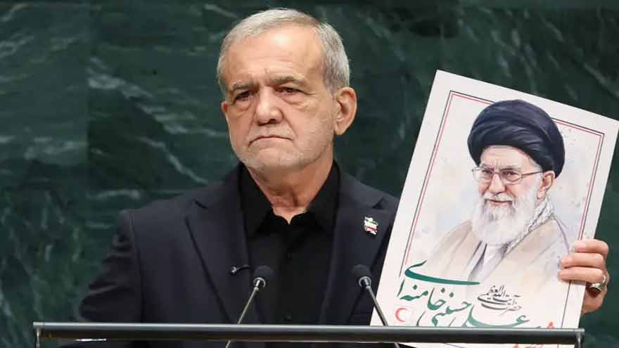 President Pezeshkian tells UN Iran will not surrender