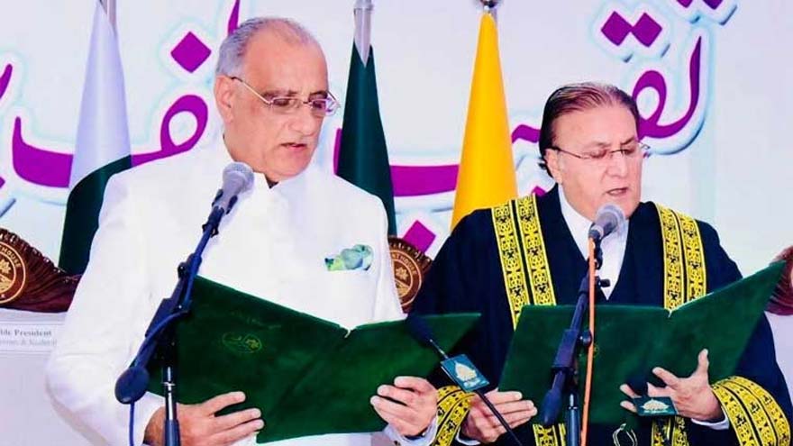 Dr Najeeb Naqi sworn in as AJK president