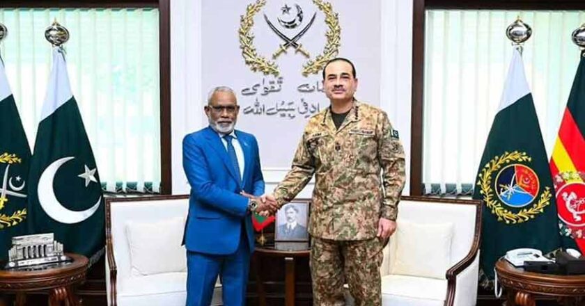 پاکستان، مالدیپ کا علاقائی سلامتی اور دوطرفہ تعاون کے فروغ پر اتفاق