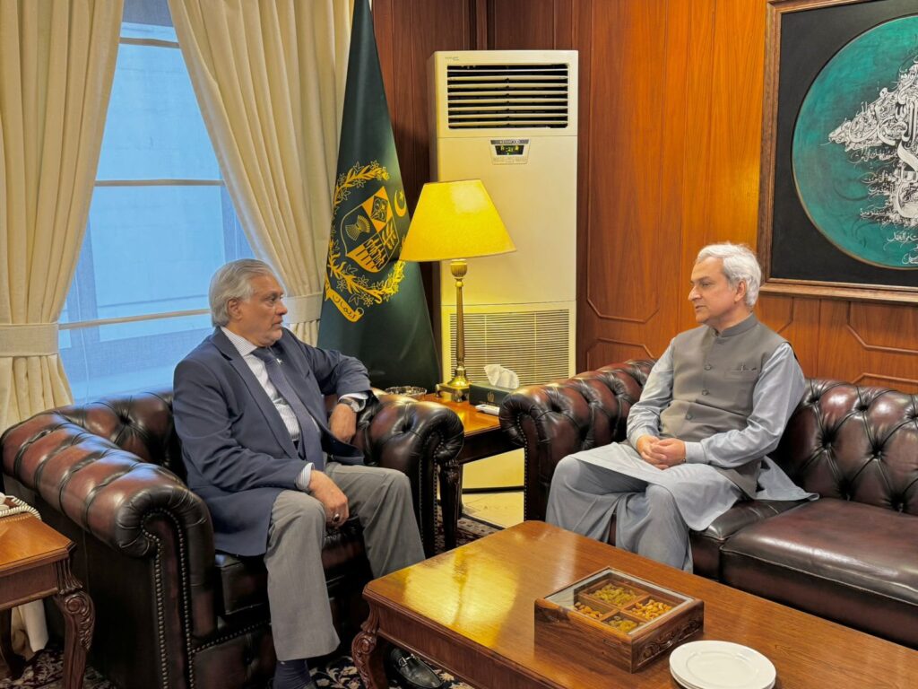 DPM/FM Ishaq Dar Receives Farewell Call from Pakistan’s UN Envoy in Geneva