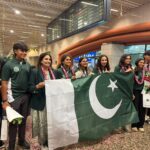 پاکستان کی جونیئر گالف ٹیم کی وطن واپسی پر پرتپاک استقبال
