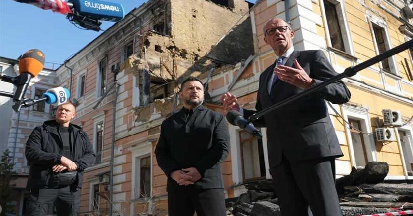 Germany’s Merz Visits Kyiv as Russia Intensifies Attacks on Ukrainian Cities
