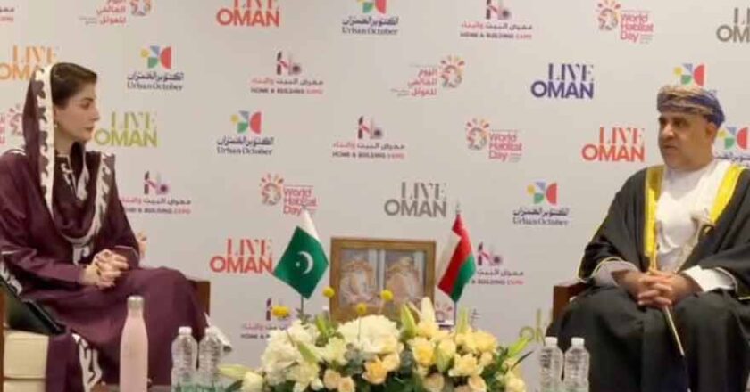 مریم نواز کی عمان کے وزیر ہاؤسنگ سے ملاقات، اپنی چھت اپنا گھر اسکیم پر تبادلہ خیال