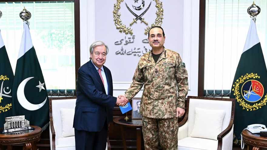 CDF Munir, Guterres Discuss Regional Security, Kashmir Issue and UN Peace Efforts