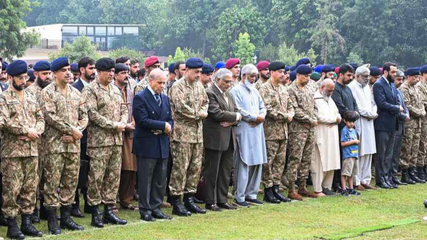 PM, Field Marshal Attend Funeral Prayers of Martyred Army Pilots
