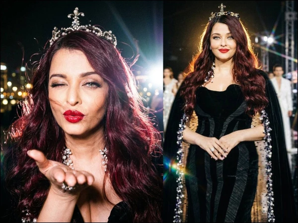 Aishwarya Rai’s Velvet Black Gown and Diamond Crown Look Goes Viral at Paris Fashion Week