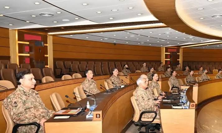 Top military brass warns against May 9-like unrest, vows decisive action Corps Commanders’ Conference reaffirms support for Kashmiris and security of Islam’s holiest sites
