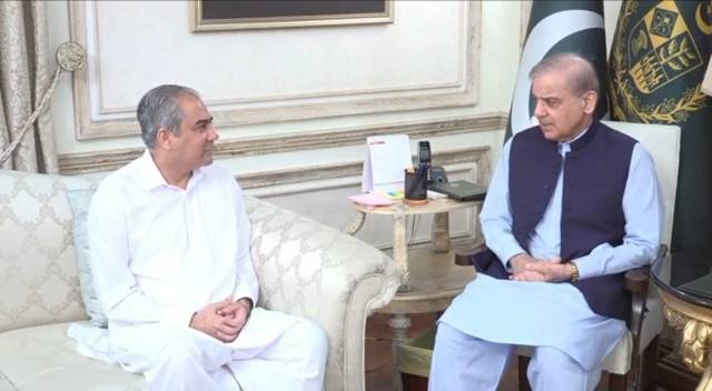 PM Shehbaz Meets Naqvi to Discuss Security Situation
